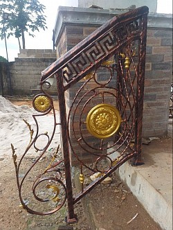 Wrought Iron Drop Down Hand Rail